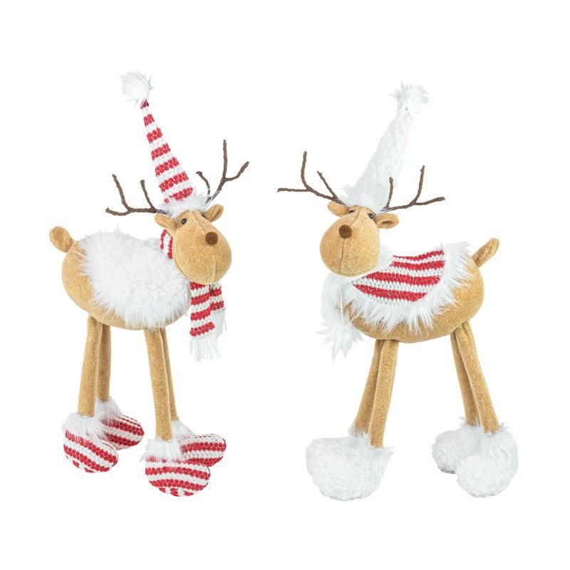 27&quot; PEPPERMINT MOOSE Set Of 2 Christmas Decor *SHIPS WITHIN 10 DAYS* NEW 2024