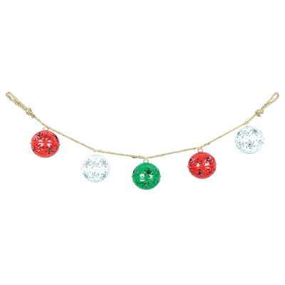 34&quot; SNOWFLAKE BELL GARLAND Christmas Decor *SHIPS WITHIN 10 DAYS* NEW 2024