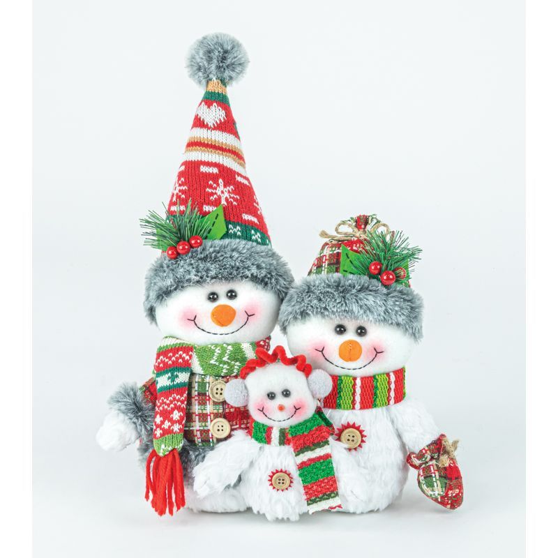 13&quot; SNAZZY SNOWMAN FAMILY Christmas Decor *SHIPS WITHIN 10 DAYS* NEW 2024