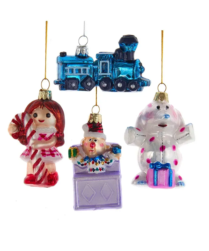 Rudolph The Red Nose Reindeer® Glass Misfit Toys Ornament Set Of 4 Christmas Decor *SHIPS WITHIN 10 DAYS* NEW 2024