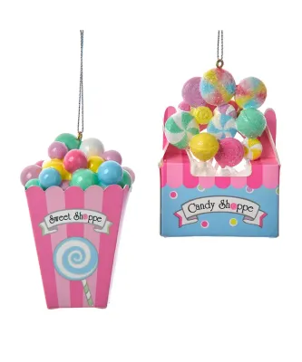 PRE-ORDER SHIPS 8/2024 Bubblegum Container &amp; Candy Box Ornaments Set Of 2 Christmas Decor