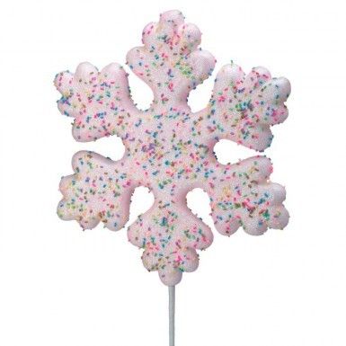 25&quot; GLITTER SNOWFLAKE SPRINKLES PICK Christmas Decor *SHIPS 9/2024*