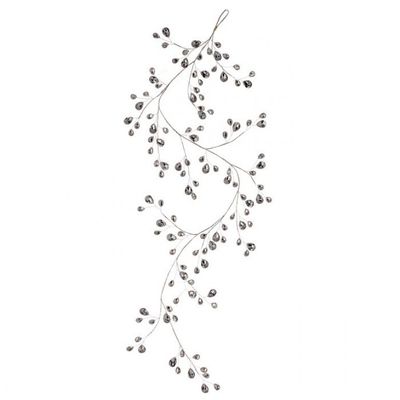 48&quot; METAL JEWEL GARLAND SILVER Christmas Decor