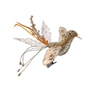 11&quot; GLIITER JEWEL BIRD ORNAMENT CLIP Christmas Decor