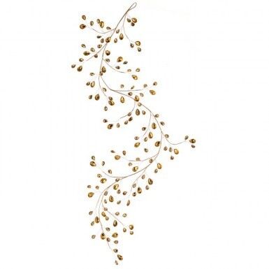 48&quot; METAL JEWEL GARLAND GOLD Christmas Decor