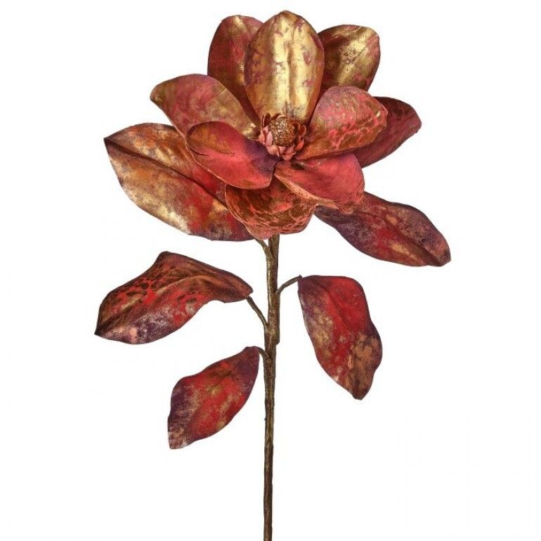 PRE-ORDER 22&quot; RENAISSANCE GILDED MAGNOLIA STEM Christmas Decor *SHIPS 9/2024*