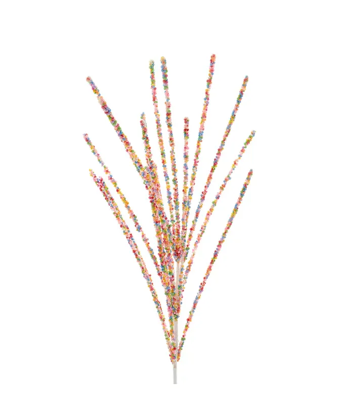 Multicolor Miniature Bead Spray Set Of 2 Christmas Decor