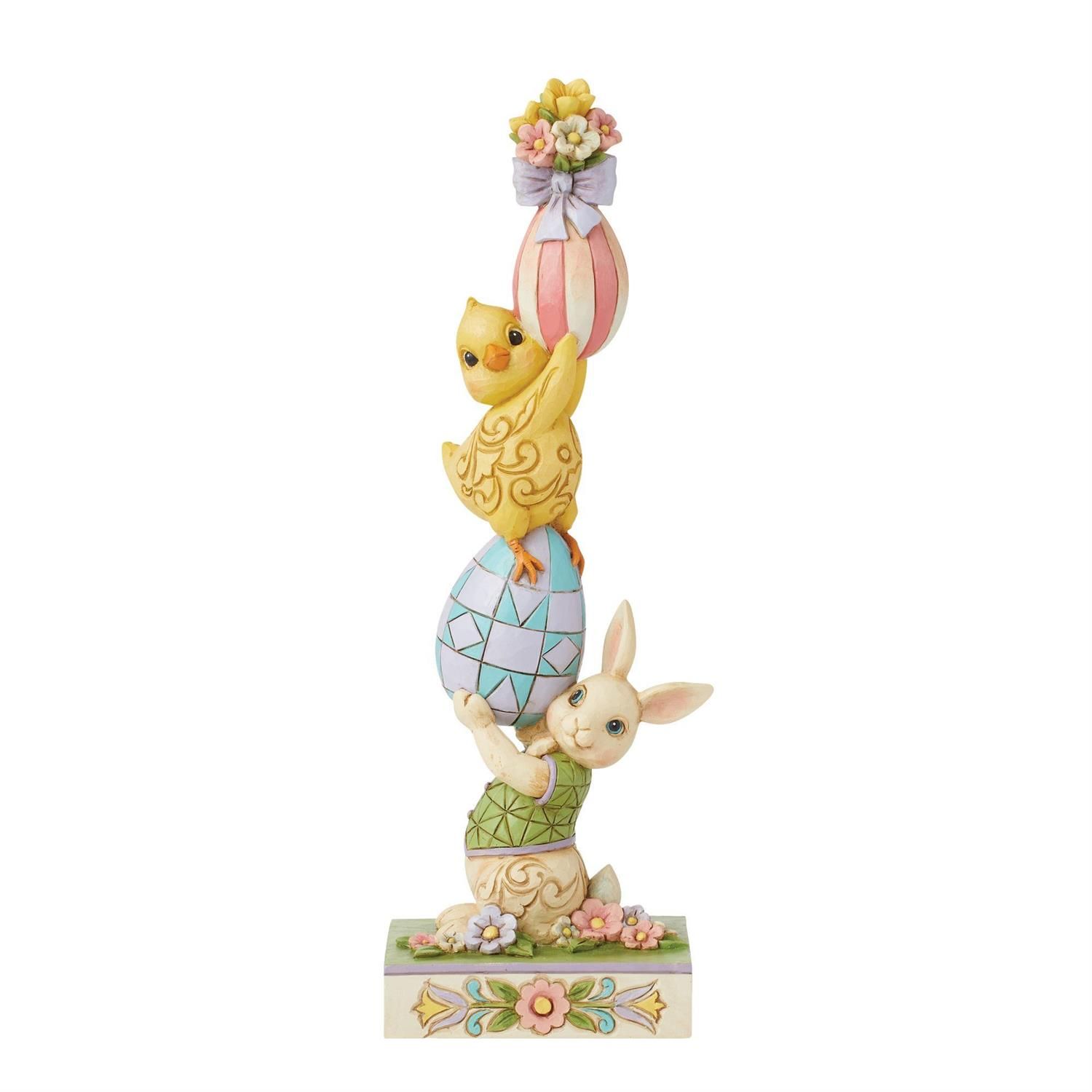 Playful Pile-Up Bunny and Eggs Stacked By: Jim Shore *SHIPS WITHIN 15 DAYS* NEW 2024