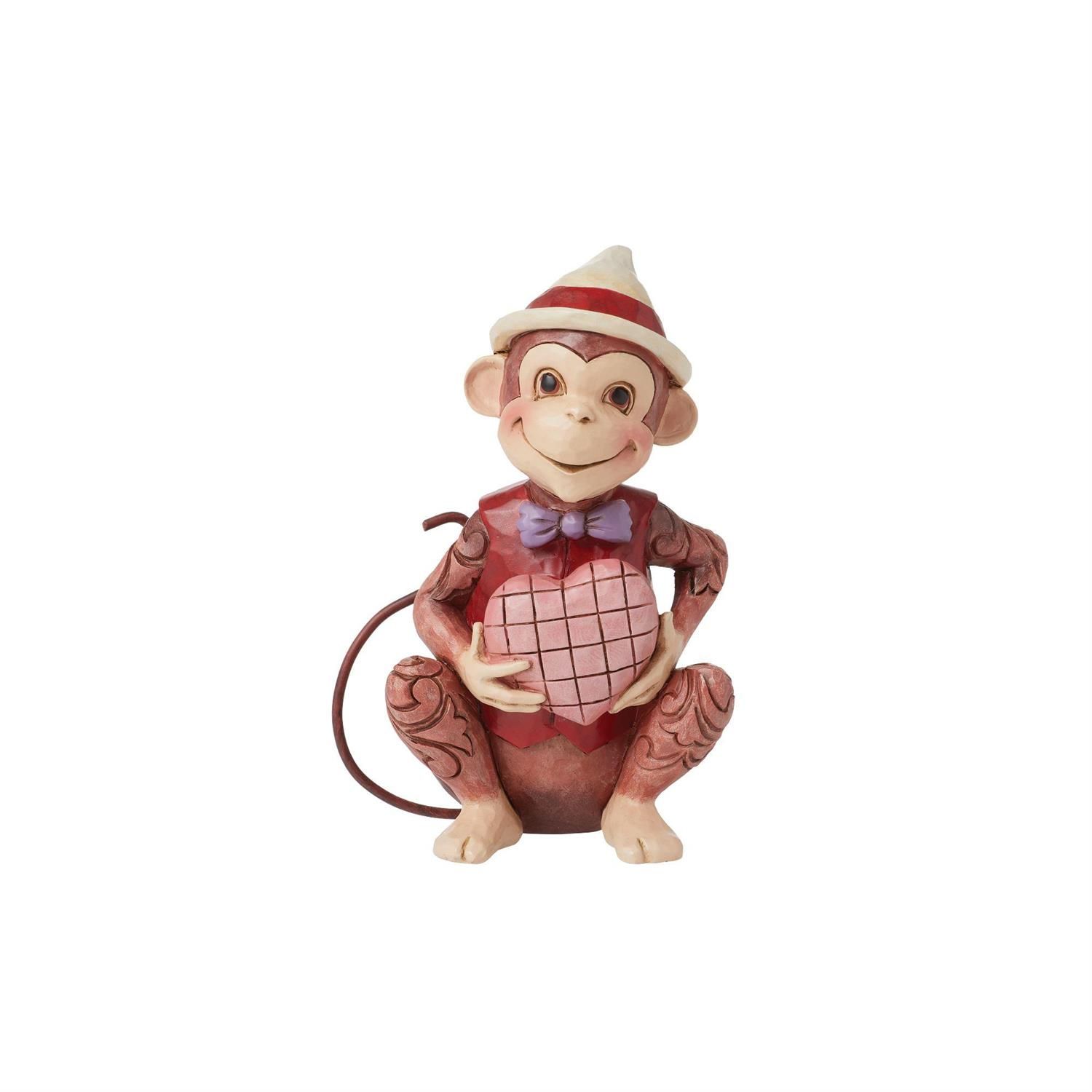 Cheeky Charms Monkey With Heart By: Jim Shore *SHIPS WITHIN 15 DAYS* NEW 2024