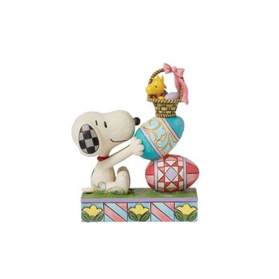 Eggcellent Tower Snoopy &amp; Woodstock stacked Egg By: Peanuts Jim Shore *SHIPS WITHIN 15 DAYS* NEW 2024
