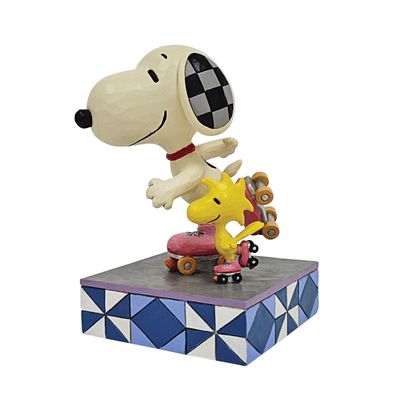 The Wheel Deal Snoopy &amp; Woodstock Roller Skating By: Peanuts Jim Shore *SHIPS WITHIN 15 DAYS* NEW 2024