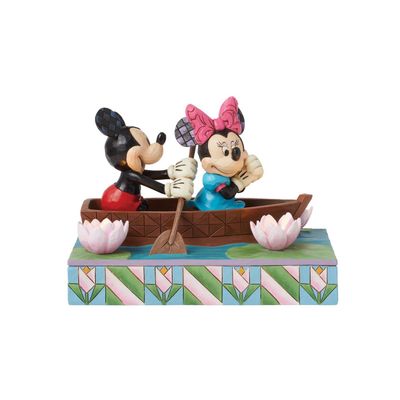 Row-Mance Is In The Air Light Up Mickey &amp; Minnie LED By: Disney Jim Shore NEW 2024