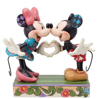 A Sign Of Love Mickey &amp; Minnie with Heart Hands By: Disney Jim Shore *SHIPS WITHIN 10 DAYS* NEW 2024