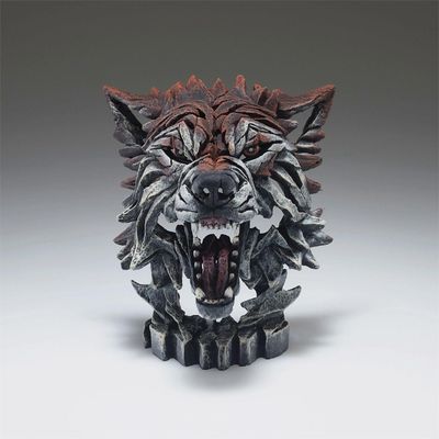 Miniature Wolf Bust By: Edge Sculpture *SHIPS WITHIN 15 DAYS* NEW 2024