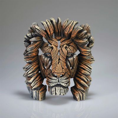 Miniature Lion Bust By: Edge Sculpture *SHIPS WITHIN 15 DAYS* NEW 2024