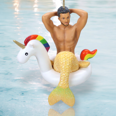 Mr Unicorn Ornament By: Gay Mermen December Diamonds *SHIPS WITHIN 10 DAYS*