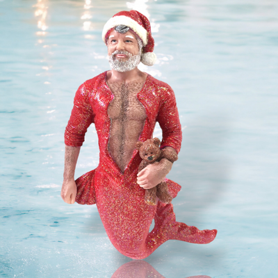 Bedtime Santa Ornament By: Gay Mermen December Diamonds *SHIPS WITHIN 10 DAYS*