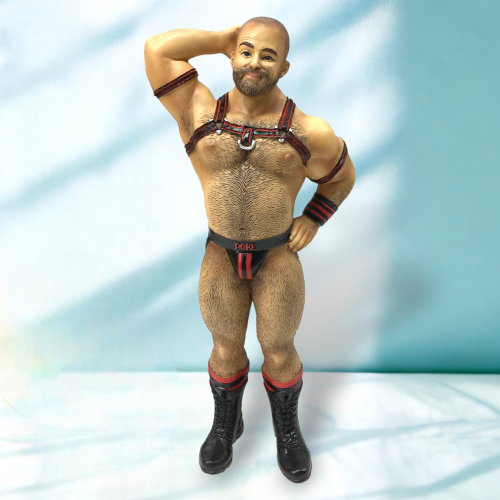 Leather Bear Ornament By: Poke The Bear December Diamonds *SHIPS WITHIN 10 DAYS* NEW 2024