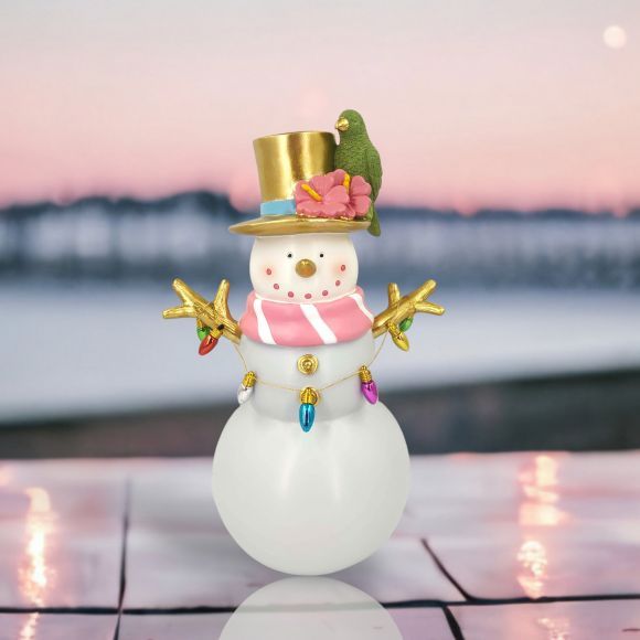 Snowman With Top hat Coastal Christmas Decor *SHIPS WITHIN 10 DAYS* NEW 2024
