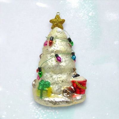 Shimmer Sand Tree Ornaments Set Of 2 Coastal Christmas Decor *SHIPS WITHIN 10 DAYS* NEW 2024