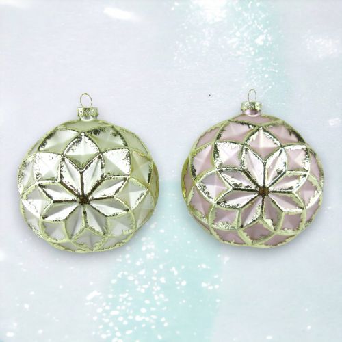 Pink/Green Cut Set Of 2 Ornaments Coastal Christmas Decor *SHIPS WITHIN 10 DAYS* NEW 2024