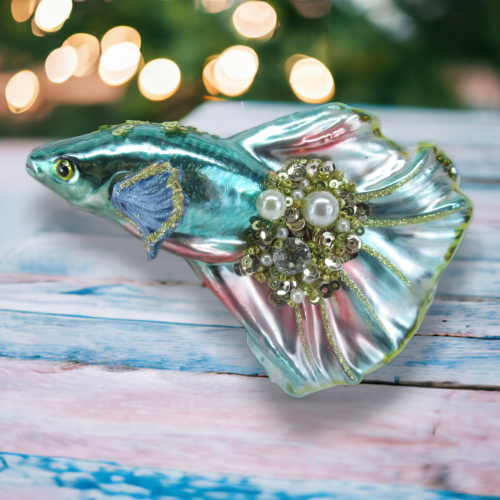 Blue/Pink Fish Ornament Coastal Christmas Decor *SHIPS WITHIN 10 DAYS* NEW 2024
