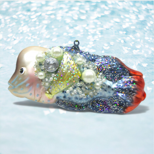 Under Sea Whale Ornament Coastal Christmas Decor *SHIPS WITHIN 10 DAYS* NEW 2024