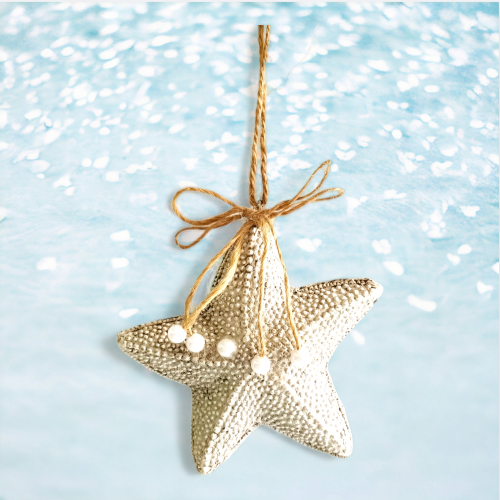 Starfish With Beads Ornament Coastal Christmas Decor