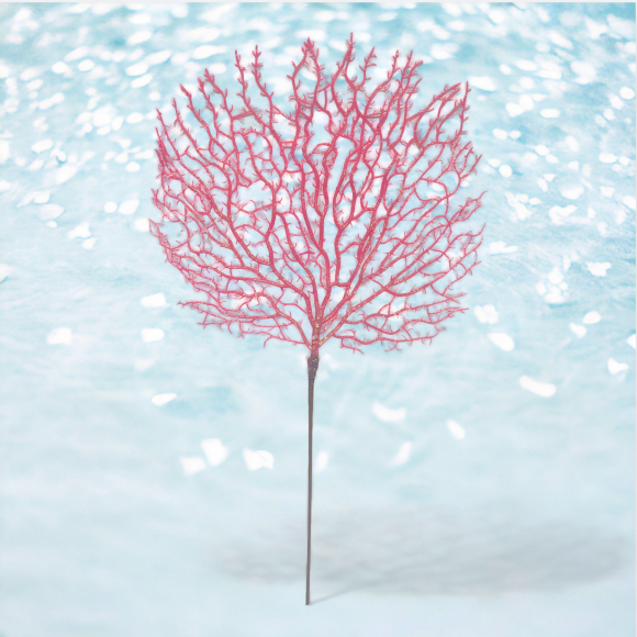 Pink Coral Pick Set Of 4 Coastal Christmas Decor *SHIPS WITHIN 10 DAYS*