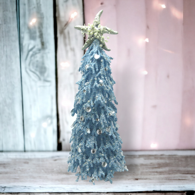 21&quot; Blue Coral Tree Coastal Christmas Decor *SHIPS WITHIN 10 DAYS* NEW 2024