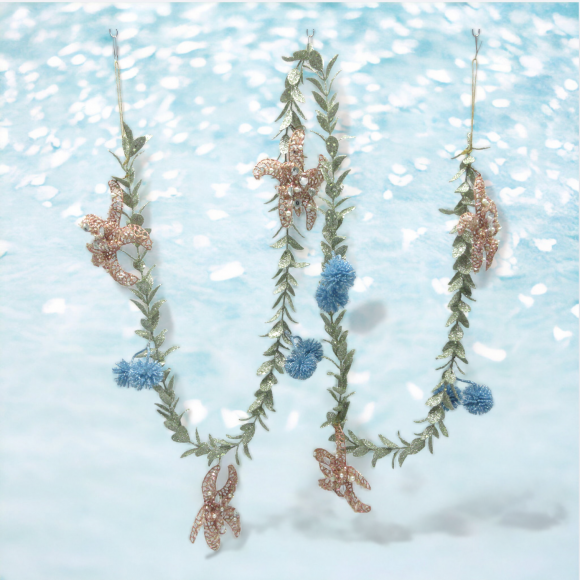 Under Sea Coral Garland Coastal Christmas Decor *SHIPS WITHIN 10 DAYS* NEW 2024