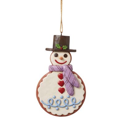 Gingerbread Christmas Snowman Cookie Ornament By: Heartwood Creek Jim Shore NEW 2024