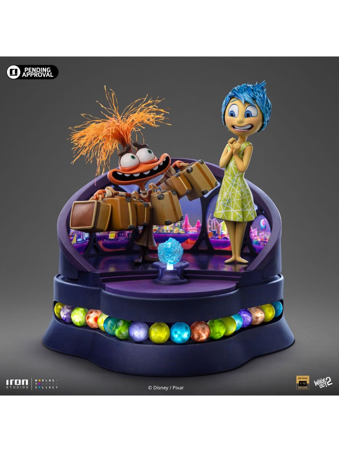 Pre-Order: Joy &amp; Anxiety Inside Out 2 Deluxe Art- 1/10 Scale Statue By: Iron Studios *Ships 2nd Quarter of 2025*