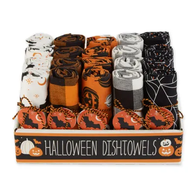 Frightful And Delightful Assorted Dishtowels Set Of 5 Halloween Collection Kitchen Accents