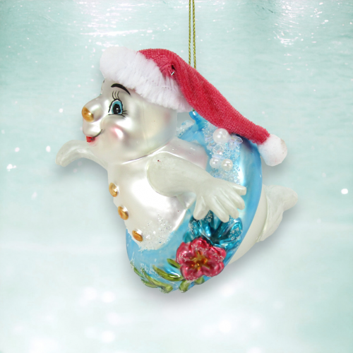 Snowman in Float Ornament Coastal Christmas Decor *SHIPS WITHIN 15 DAYS*