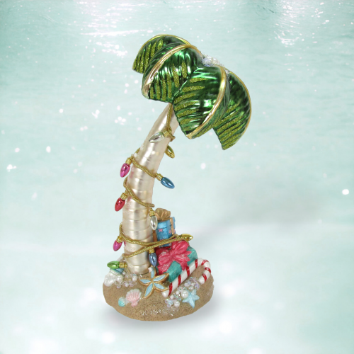 Palm Tree with Presents Coastal Christmas Decor *SHIPS WITHIN 15 DAYS*