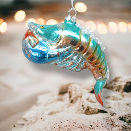 5.5&quot; Blue Lobster Ornament Coastal Christmas Decor *SHIPS WITHIN 15 DAYS*