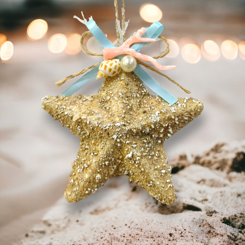 Styrofoam Sand Star Shell Ornament Coastal Christmas Decor *SHIPS WITHIN 15 DAYS*