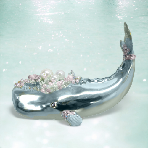Blue Whale Ornament Coastal Christmas Decor *SHIPS WITHIN 10 DAYS*