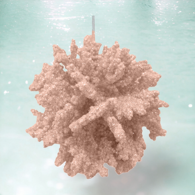 Peach Coral Ball Ornament Coastal Christmas Decor *SHIPS WITHIN 10 DAYS*