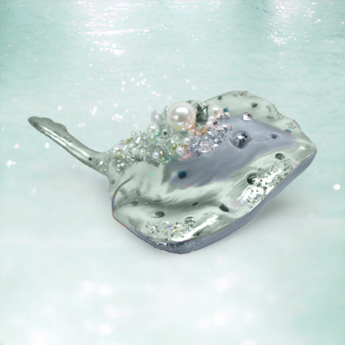 Seafoam Stingray Ornament Coastal Christmas Decor *SHIPS WITHIN 10 DAYS*