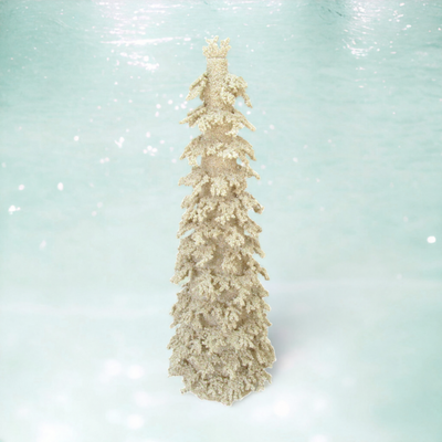 17&quot; Natural Coral Cone Tree Coastal Christmas Decor *SHIPS WITHIN 10 DAYS*