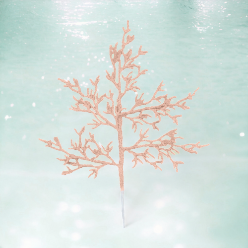 Peach Coral Pick Set Of 4 Coastal Christmas Decor *SHIPS WITHIN 10 DAYS*