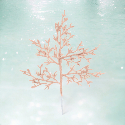 Peach Coral Pick Set Of 4 Coastal Christmas Decor *SHIPS WITHIN 10 DAYS*