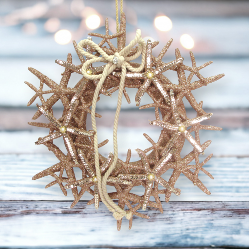 16&quot; Starfish Wreath Coastal Christmas Decor *SHIPS WITHIN 10 DAYS*