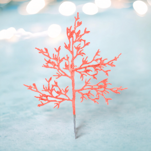 24&quot; Coral Pick Set Of 4 Coastal Christmas Decor