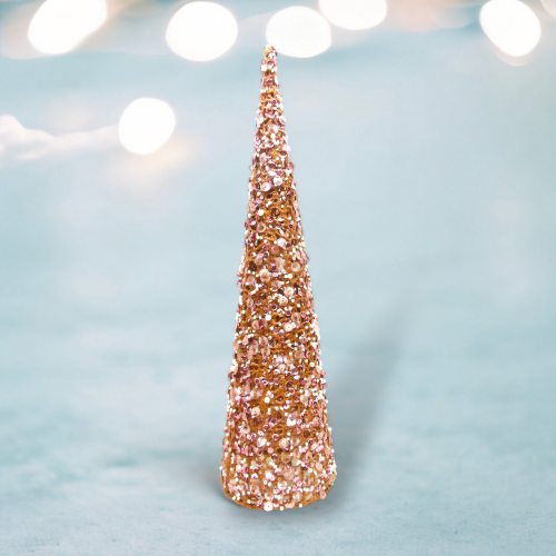Coral Mesh Tree Cone Decor Coastal Christmas Decor *SHIPS WITHIN 10 DAYS*