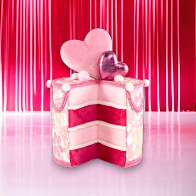 10.5&quot; Pink Valentine Cake Valentines Day Decor *SHIPS WITHIN 10 DAYS* NEW 2025
