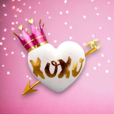 13&quot; White XOXO Heart Valentines Day Decor *SHIPS WITHIN 10 DAYS* NEW 2025