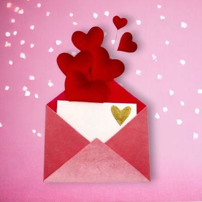 16.5&quot; Cupids Letter With Hearts Valentines Day Decor *SHIPS WITHIN 10 DAYS* NEW 2025